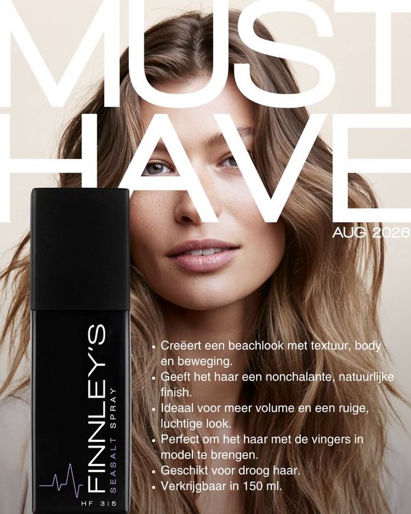 Finnley's Sea Salt Spray, voor die effortless beach look met volume, grip en textuur.